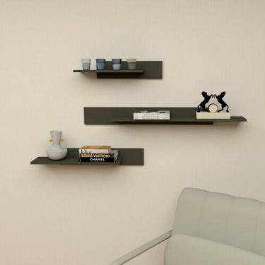 Imagem de Prateleira De Parede Suspensa Madeira Suporte Invisivel - Deltre, Graf