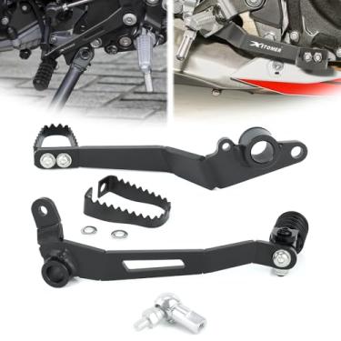 Imagem de xitomer Pedal de freio e alavanca de câmbio compatível com Ninja 400 / ABS 2018-2023, Ninja 500 Z500 / SE 2024, Z400 2019-2023 Alavancas de engrenagem de motocicleta Pedal de freio