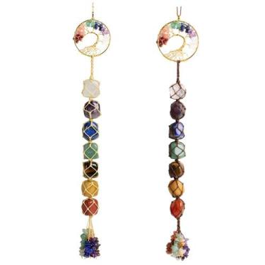 Imagem de O ornamento suspenso é o conjunto de cristais curativos de 7 chakras -