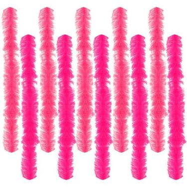 Imagem de Feather Boas Gvhntk 10 peças de 1,5 m de rosa/rosa fofo artificial