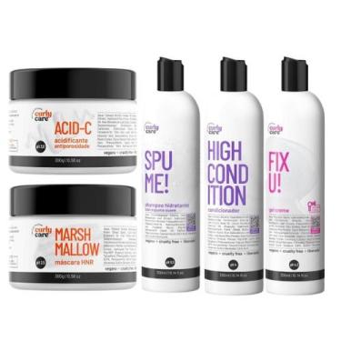 Imagem de Kit Shampoo, Cond, Fix U, Marshmallow e Acid-C Curly Care