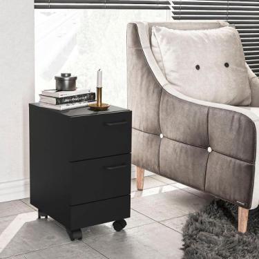 Imagem de Gaveteiro Osaka 2 gavetas Politorno, Castanho