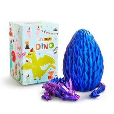 Imagem de Dragon Egg LEWELLRY 15 impresso em 3D com dragão de cristal articulado