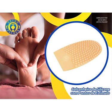 Imagem de Ortho Pauher Calcanheira De Silicone Com Pontos De Estimulo Nude Médio