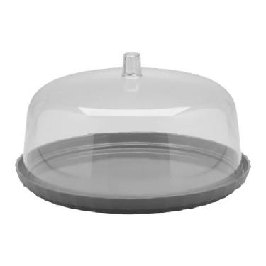 Imagem de Boleira de Plástico para Festa com Tampa Ou Redonda 25cm, UNICA