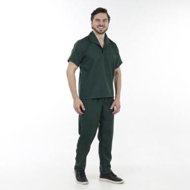 Imagem de Conjunto Masculino em Tecido Oxford para Serviços Gerais Jaleco Aberto