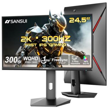 Imagem de Monitor de jogos de 24,5 polegadas 300Hz QHD 2560×1440 Monitor de computador ES-G25F6Q Pro