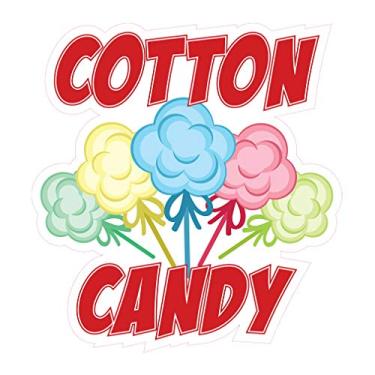 Imagem de Adesivo de vinil cortado para caminhão de comida de algodão doce concessão restaurante 25,4 cm