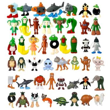 Imagem de 49pcs Italian Brainrot Toys, Tralalero Tralala Action Figure, Tung Tung Tung Sahur, Brainrot Meme Shark Figures Toys 2.5in, Funny Animals, Unique Key Chain, Decor Gifts for Fans Office Room Figurine