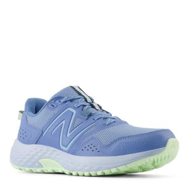 Imagem de New Balance Tênis de corrida feminino 410 V8 Trail, Azul laguna/azul cromado claro/água melão, 36
