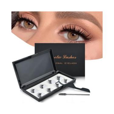 Imagem de Cílios magnéticos feitos à mão, naturais, cobertura total, 8 unidades 