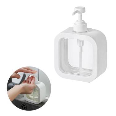 Imagem de Porta Sabonete Liquido Lavabo Banheiro Transparente Dispenser 300ml - 