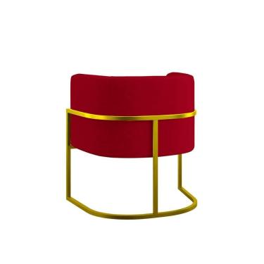 Imagem de Kit 04 Cadeiras Poltrona Lua Gold Balaqui Vermelho