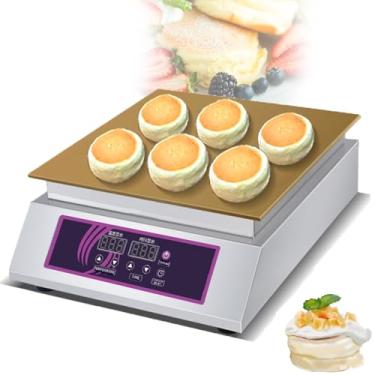Imagem de MáQuina De Panquecas EléTrica De 1300w Para Dorayaki, Placa De Cobre Antiaderente De 8mm,Faixa De Temperatura De 60-240℃ Para Cozinha DoméStica, Restaurante,Padaria E Lanches