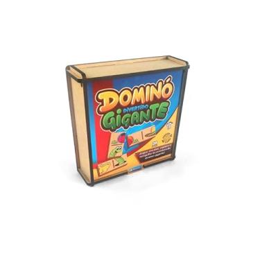 Imagem de DOMINO GIGANTE BRINQUEDO EDUCATIVO DE MADEIRA JOGO