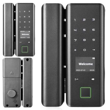 Imagem de Fechadura Digital Eletronica Porta Inteligente Bluetooth App Celular Biometria Senha Cartao Rf Residencia Casa