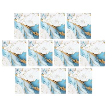 Imagem de Placa Adesiva 3D Marmore Kit 10 uni Papel de Parede Autocolante Obra Reforma Casa Cozinha Banheiro Ambiente Moderno