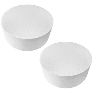 Imagem de Bolos falsos redondos brancos 2 peças, discos de espuma de 20,3 cm (20,3 cm), círculos de isopor para decoração de bolos faça você mesmo, lisos para artesanato, aniversários ideais para festas de