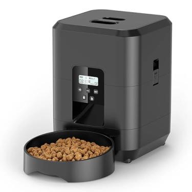 Imagem de Alimentador automático inteligente de animais de estimação 2L para gatos e cães – Dispensador de alimentos secos controlado por Wi-Fi com tigela e configurações de porção cronometrada