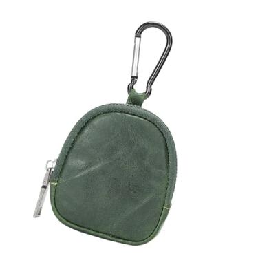 Imagem de Bolsa de troca de couro, bolsa de moedas de couro para mulheres | Bolsa porta-moedas,Carteira pequena da moeda do cartão do zíper, suporte portátil da mudança do malote da moeda para mulheres masculin