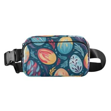 Imagem de CEBUGI Mini pochetes de caminhada para homens e mulheres, ovos de Páscoa, modernas, resistentes à água, com cinto ajustável para treino, viagem, corrida