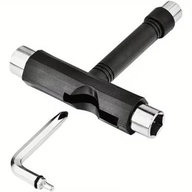 Imagem de Ferramenta de skate portátil multifuncional multifuncional com chave Allen 2 em 1 e chave de fenda Phillips para ajustar rodas de skate/longboard, caminhões e Kingpin