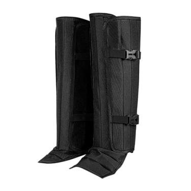 Imagem de YIJU Polainas para botas de caminhada, portáteis e confortáveis, ideais para proteção contra cobras, perfeitas para mochilão, caminhadas e atividades ao ar, Preto