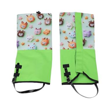 Imagem de Luocute Polainas de Neve Infantis, Tecido Oxford 300D 600D à Prova de Chuva Com Parte Superior Elástica e Tira Antiderrapante de TPU para Caminhadas, Esqui, (Estilo Jovem Raposinha)