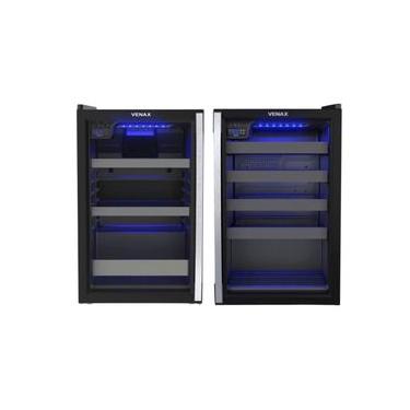 Imagem de Conjunto Venax Cervejeira Blue Light 209L Porta Invertida + Adega Piubella Cave 100 50 Garrafas Preto - 110V