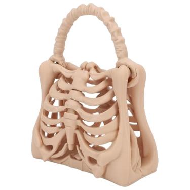 Imagem de Cosiki Bolsa de Esqueleto Impressa Em 3D, Bolsa Gótica PLA Com Caixa Torácica Com Padrão de Osso Detalhado, para Festa de Cosplay, Acessórios de Festival de Halloween