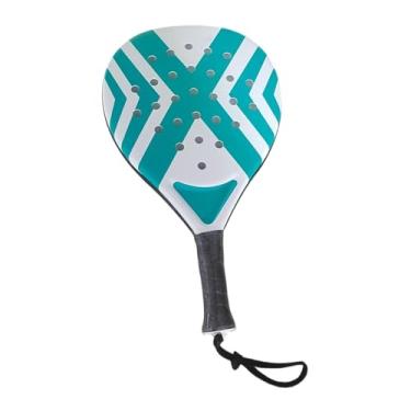 Imagem de menolana Raquetes de Padel para Tênis de Praia com Bolsa de Armazenamento, Resistentes, Antiderrapantes, para Esportes ao Ar Livre, Leves e Profissionais, Listras Verdes E Brancas