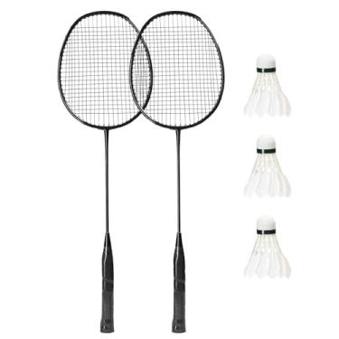 Imagem de Conjunto de Raquete Badminton e Bola para Treinamento Equipamento Educação Física Exercício Esportivo Kit Liga Ferro