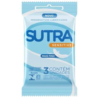 Imagem de Sutra – Preservativo Sensitive (3 Unidades) Ultra Fino | Maior Sensibilidade, Lubrificado e Triplamente Testado | Largura Confortável 53mm