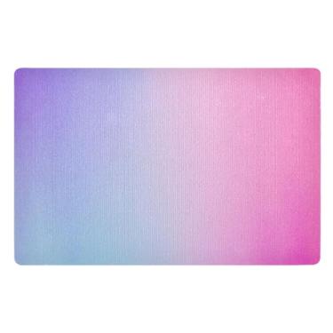 Imagem de GAIGEO Tapete de porta traseira gradiente roxo rosa antiderrapante tapete de porta de pátio, capachos para entrada ao ar livre casa 81 x 50 capacho ao ar livre