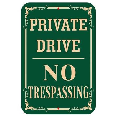 Imagem de Pacote com 2 placas de condução privada sem invasão – placas de metal refletivas de 30 x 45 cm para uso externo – alumínio resistente à ferrugem, impermeável e à prova de intempéries, placa de