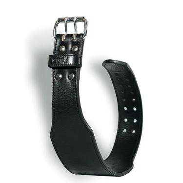 Imagem de Cinto GOB Godfather of Bodybuilding de couro preto para levantamento de peso – Cinto de ginástica feminino e masculino para levantamento de peso, levantamento terra, agachamento e levantamento de peso