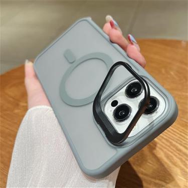 Imagem de Suporte de lente fosco rígido PC magnético para iPhone 17 Air 16 16E 15 14 Plus 13 12 Mini 11 Pro Max para Shockpr