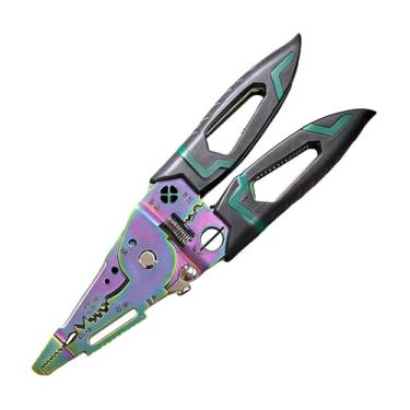 Imagem de Baoblaze Alicate decapador de fios, alicate de crimpagem, com cabo antiderrapante, multifuncional para puxar e agarrar.