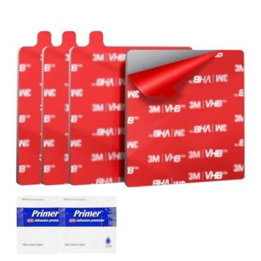 Imagem de 4 almofadas adesivas quadradas 3M VHB dupla face, fita de montagem de câmera de painel de 7,2 cm, fita dupla face resistente ao calor para suportes de painel e câmera