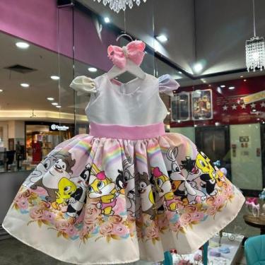 Imagem de Vestido Infantil Luxo Looney Tunes para Bebê, 8