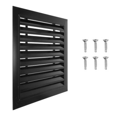 Imagem de PATIKIL Ventilação de empena de 45 x 45 cm, 1 peça de ventilação de galpão de parede de liga de alumínio grade de ar quadrada com filtro inoxidável para teto de garagem no sótão da casa, tamanho da