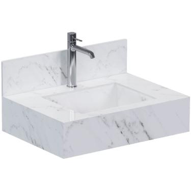 Imagem de Bancada Porcelanato 60cm Napoles Branco - P103391 - COZIMAX