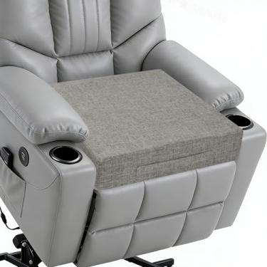 Imagem de FlyGulls Almofadas reclináveis para idosos 50 x 50 x 10 cm de espessura almofada de assento para cadeira reclinável com fundo antiderrapante e capa lavável almofadas quadradas para sofá, poltrona