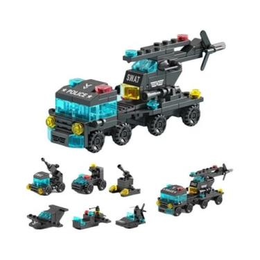 Imagem de Conjunto De Blocos De Montar 6 Em 1: Caminhões De Socorro, Aviões, Car