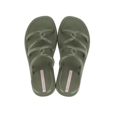 Imagem de Sandália Feminina Rasteira Ipanema Meu Sol Autêntica , Verde, Rosa, 34