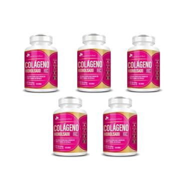 Imagem de Kit 5 Colágeno Hidrolisado 400mg + Vitaminas A C E D 5x60 cps Flora Nativa-Unissex