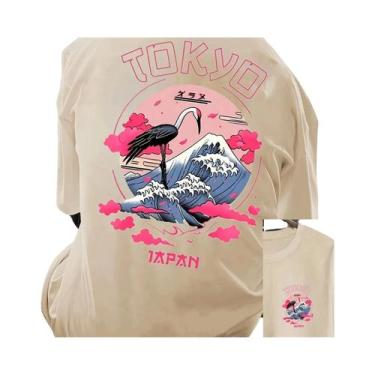 Imagem de Camiseta Casual De Algodão Para Homens, Estampada, Solta, Com Gola Red