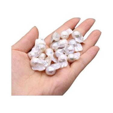 Imagem de Contas De Pérolas Naturais De Água Doce Barrocas Soltas Para Acessório