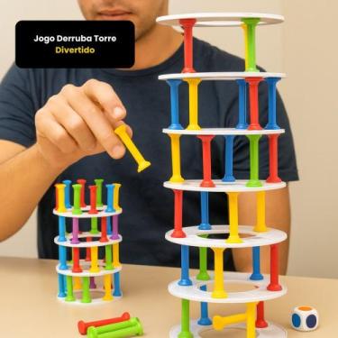 Imagem de Torre Empilha e Cai Jogo de Habilidade - FIRST