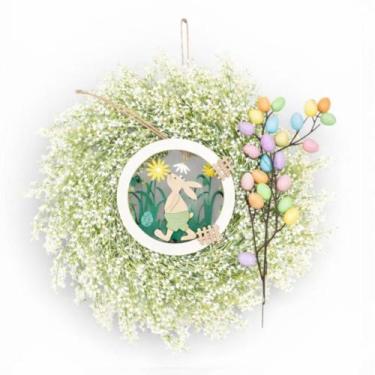 Imagem de Kit Guirlanda Primavera Branca P/Montagem 35cm - Rose Decor